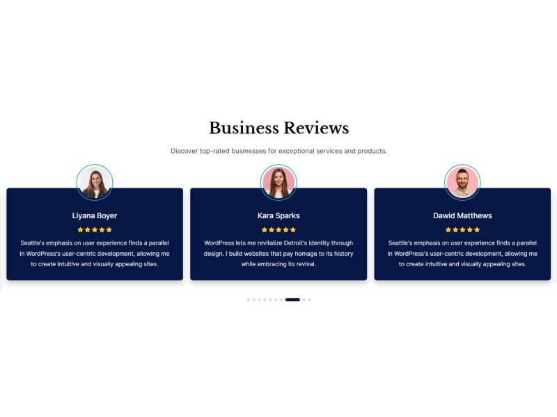 Review Carousel with Remote Bullets
